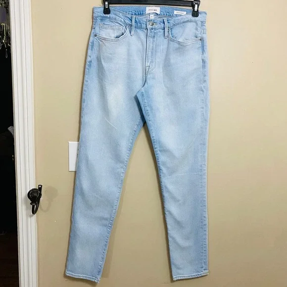Frame Men's L'Homme Athletic Light Wash Sugarcane Organic Cotton Jeans Size 32